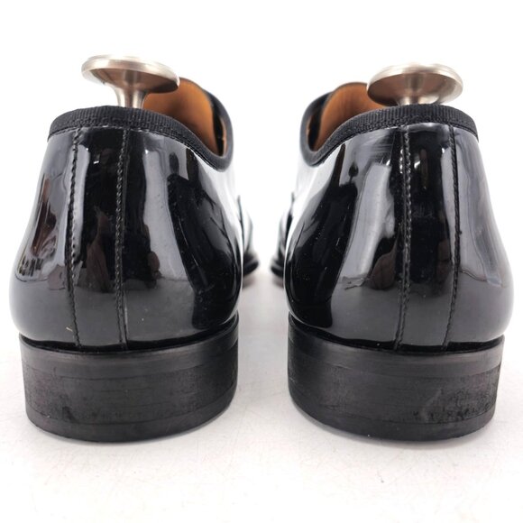 Magnanni Saks Fifth Ave Black Patent Leather Dress Shoes Men 11.5 Formal Oxfords - Picture 8 of 15